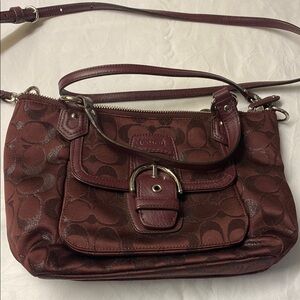 Coach Burgundy Shoulder Bag